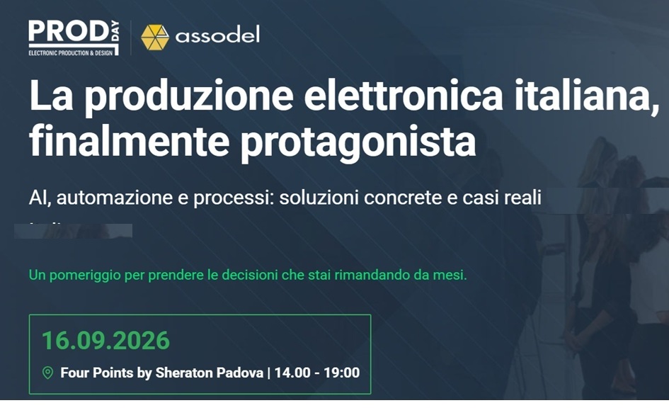 PROD DAY 2026. AI nella produzione elettronica: dove genera davvero valore